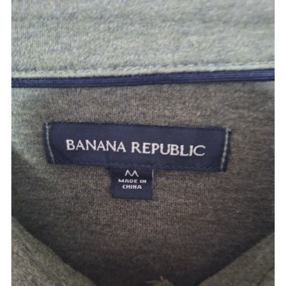 Banana Republic Luxe Touch Performance Polo Shirt, Green Medium Moisture Wicking